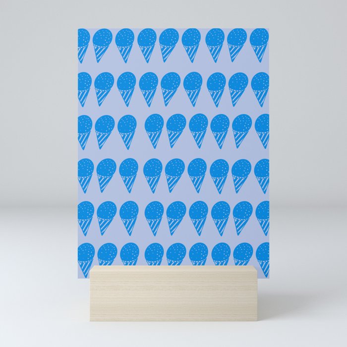 Blue Ice Cream Mini Art Print