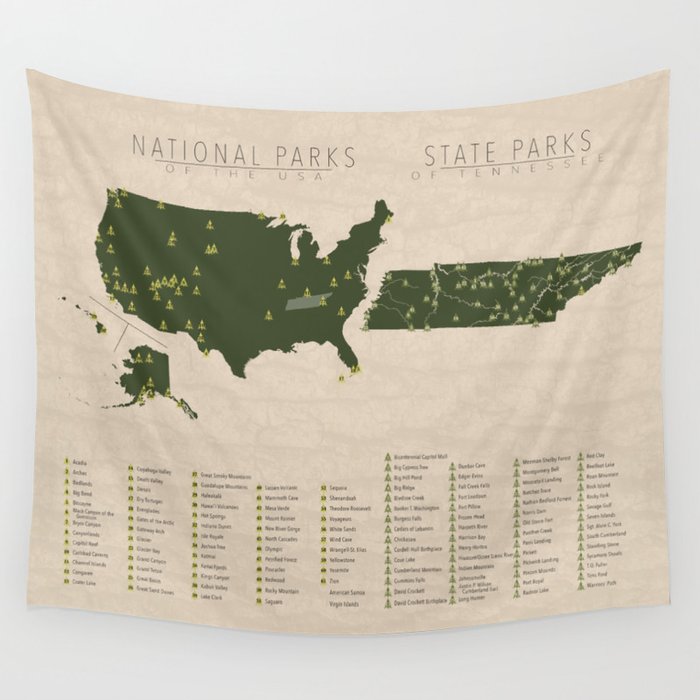 US National Parks - Tennessee Wall Tapestry