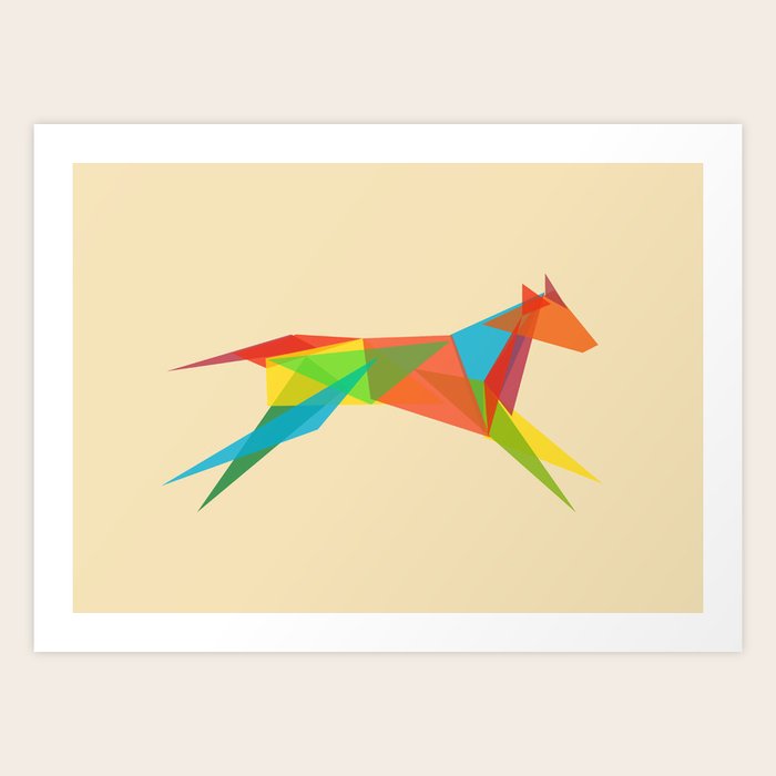 Fractal Geometric Dog Art Print by Society6