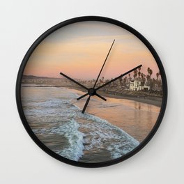 Sunset in San Diego Wall Clock | Sunset, Wanderlust, Colorful, Photo, Vibes, Sandiego, Sand, Coast, Waves, Travel 