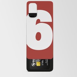 6 (White & Maroon Number) Android Card Case