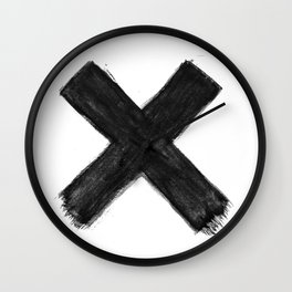 Black X Wall Clock