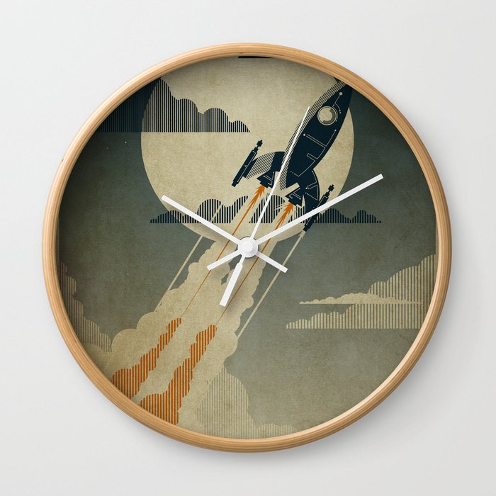 Night Launch Wall Clock