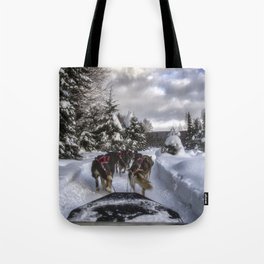Running With the Dogs Tote Bag
