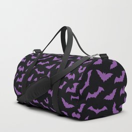 Pastel goth purple black bats Duffle Bag