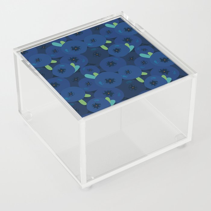Blueberries with leaves Acrylic Box