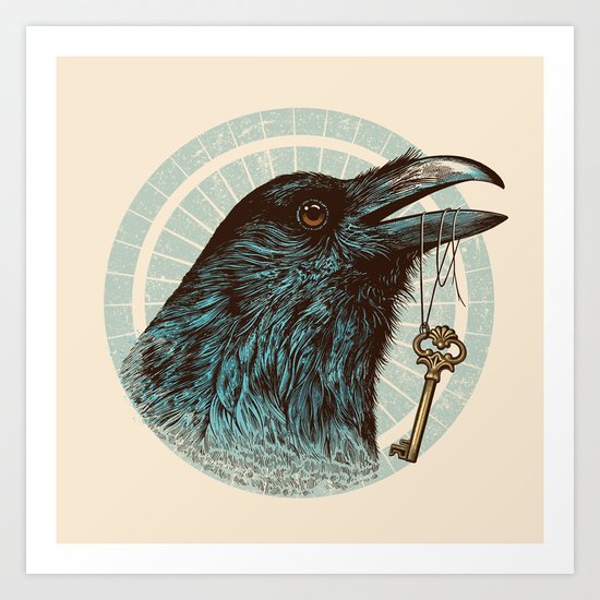 Raven's Head Art Print