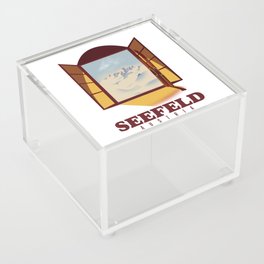 Seefeld Austria Ski poster Acrylic Box
