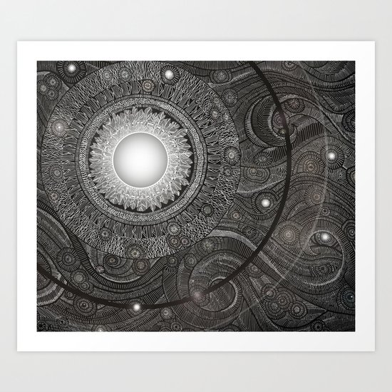 Luna Kiss Art Print