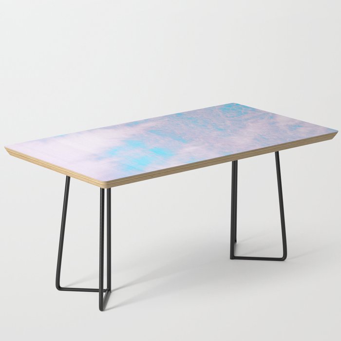 shimmering in vaporwave blue and lavender Coffee Table