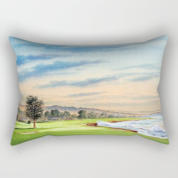 Pebble Beach Golf Course 18th Hole Rectangular Pillow