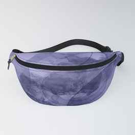 Very Peri Abstract Ink Art Fanny Pack