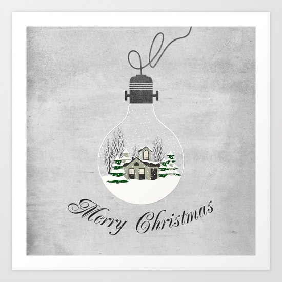 Greeting Card Art: Christmas Greetings Art Print