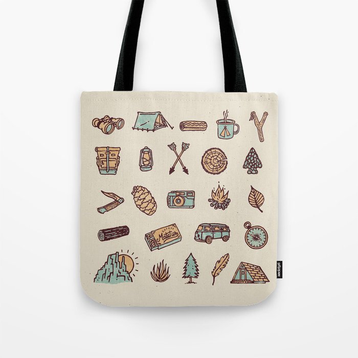Lets Go Camping Tote Bag