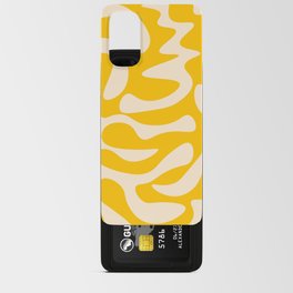 Abstract Mid century Modern Shapes pattern - Yellow Android Card Case