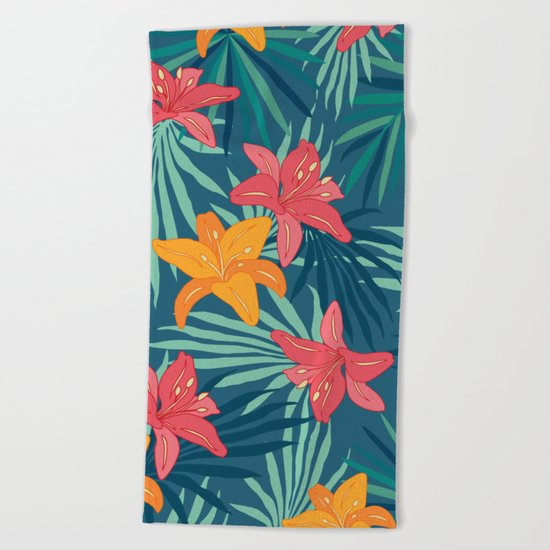 Summer Night Beach Towel