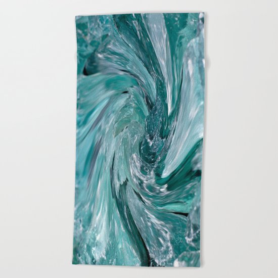 Blue Vortex Beach Towel