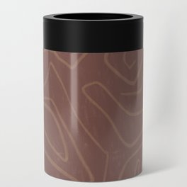 Taupe abstract print Can Cooler