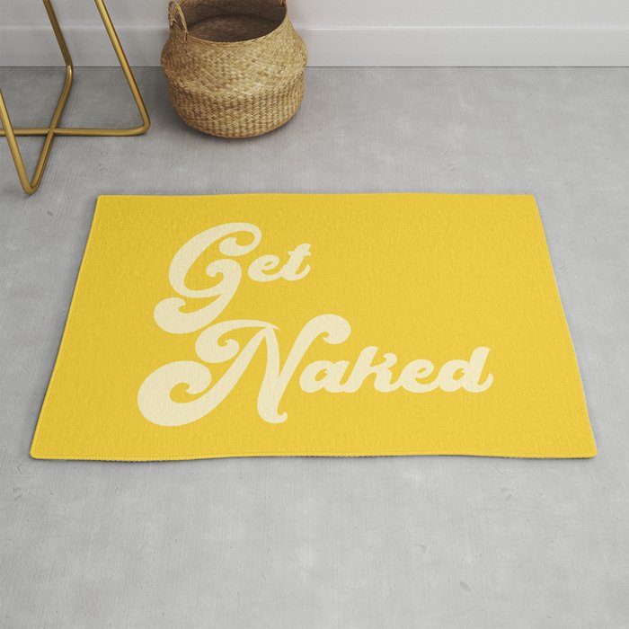 Get Naked in Yellow Rug