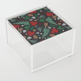 Winter Greens (Dark). Acrylic Box
