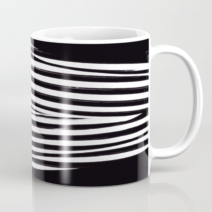 Black & White Stripes Coffee Mug