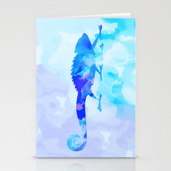 Abstract Chameleon Reptile Stationery Cards By Uniqued Society6