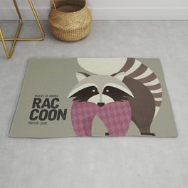 Hello Raccoon Area & Throw Rug