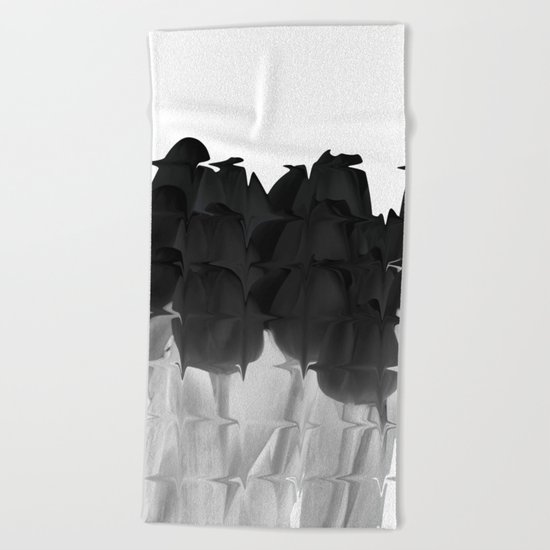 Black tulips Beach Towel