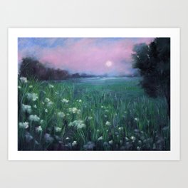 Twilight Soft Pastel Painting Art Print
