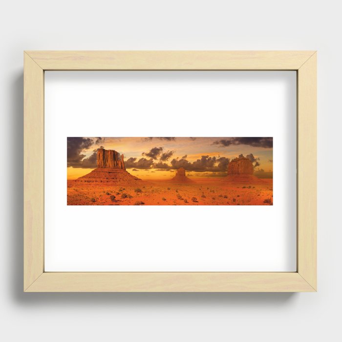 Gorgeous Monument Valley in the evening Recessed Framed Print