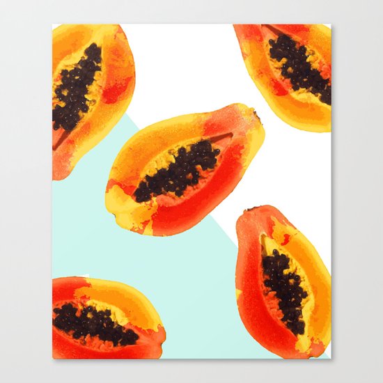 Papaya #society6 Canvas Print