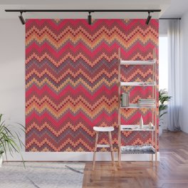 Knitted Textured Wave Pink Wall Mural