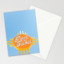 Sun 'n Sand - Vintage Sign Travel Photography Stationery Card