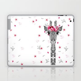FLOWER GIRL GIRAFFE Laptop Skin