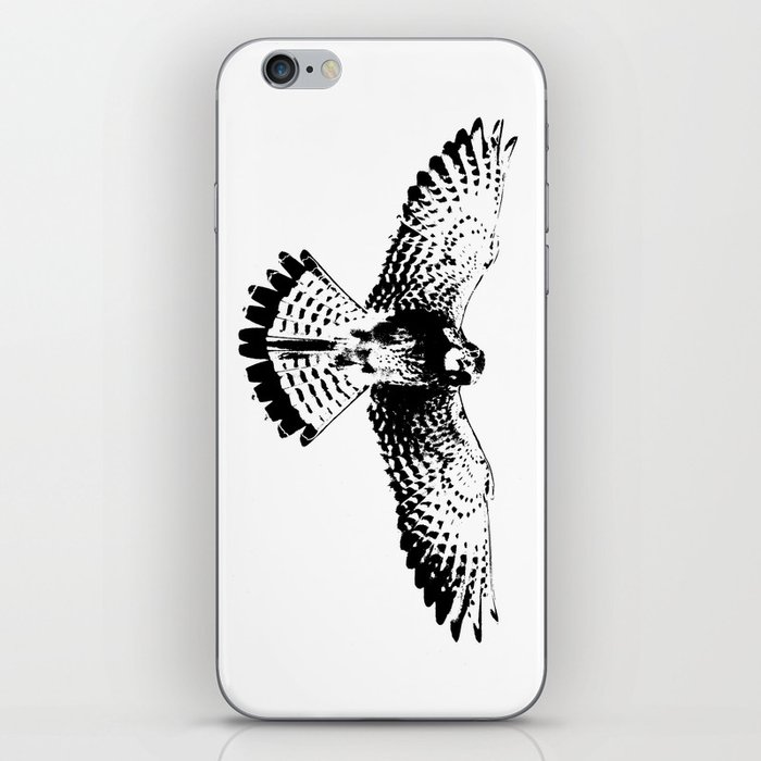 Kestrel flapping its wings iPhone Skin