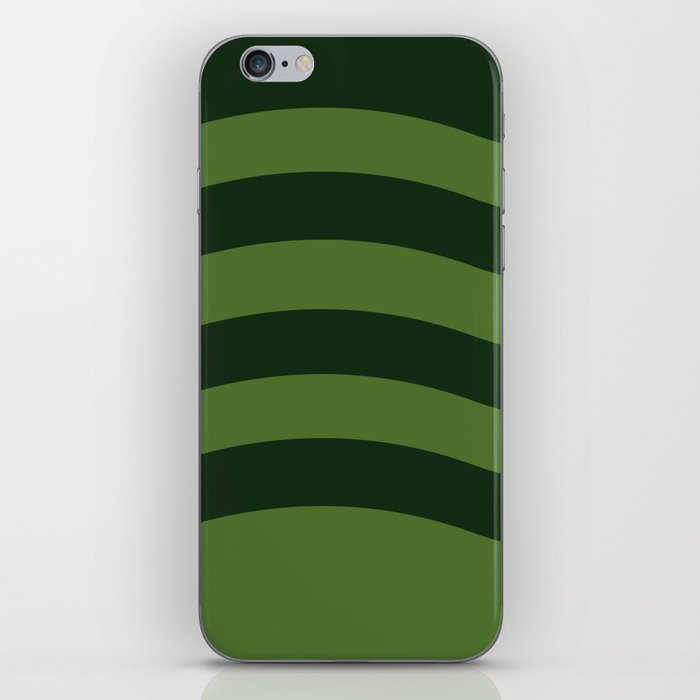 Retro Style Minimal Lines Background - Green iPhone Skin