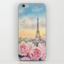 Parisian Peonies at Sunset iPhone Skin