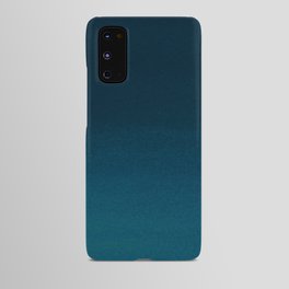 Navy blue teal hand painted watercolor paint ombre Android Case