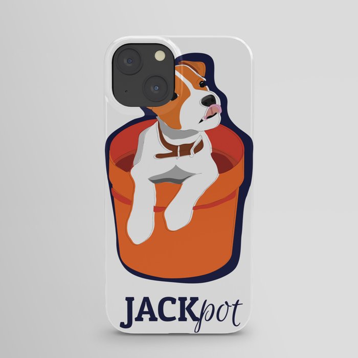"Jackpot: Jack RussellTerrier Pop Art Puppy iPhone Case