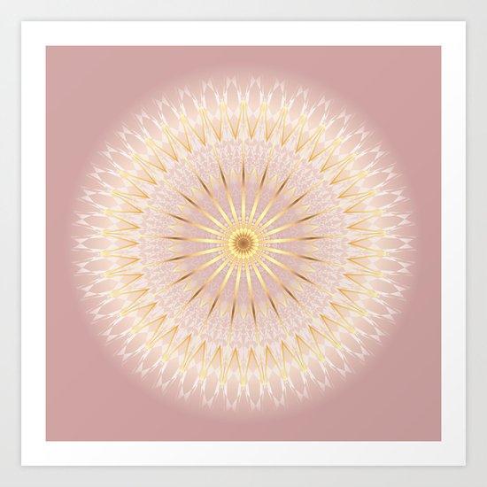 Rose Gold Mandala Art Print