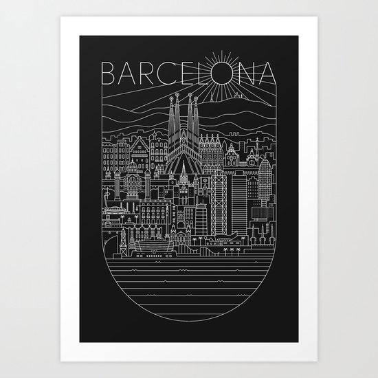 Barcelona Art Print