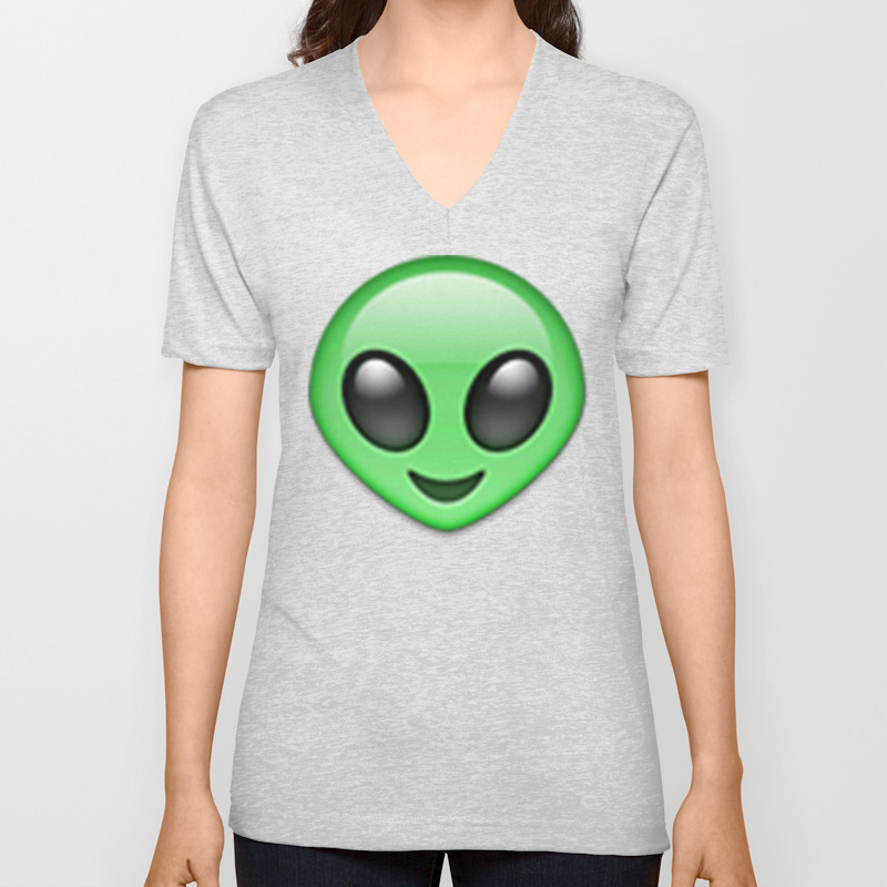 Alien Emoji Unisex V Neck By Nolandempsey Society6