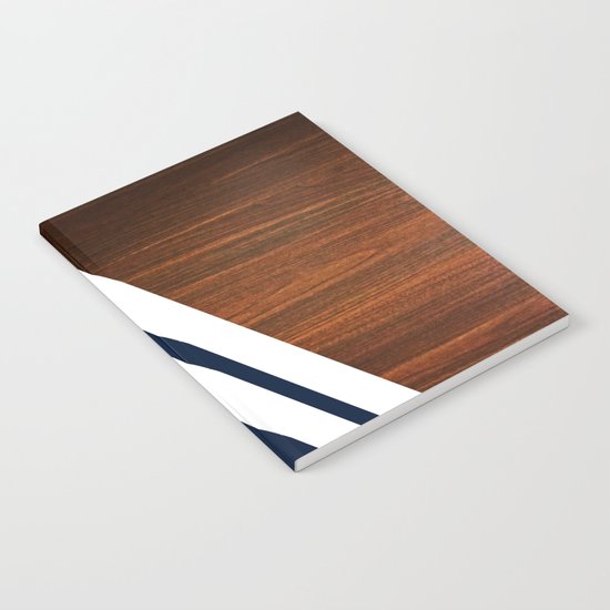 Wooden Navy Notebook