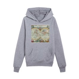 ancient map of the world Kids Pullover Hoodies