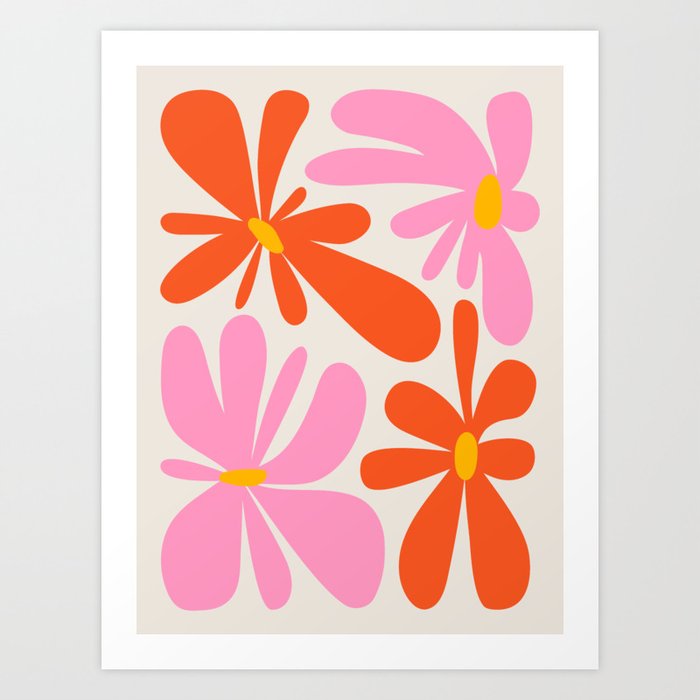 Bloom: Peach Matisse Color Series 04 Art Print