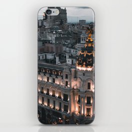 Spain Photography - Madrid In The Evening iPhone Skin