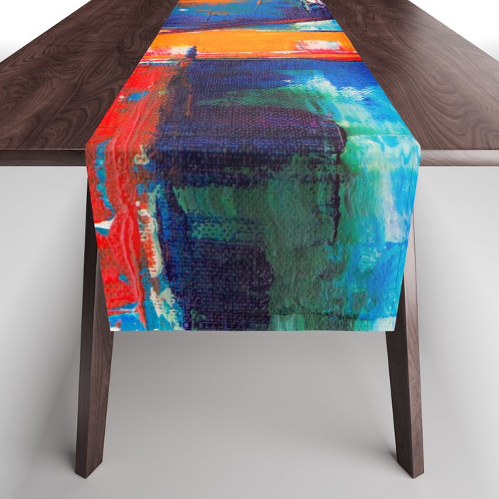 Geometric Abstract Painting Table Runner