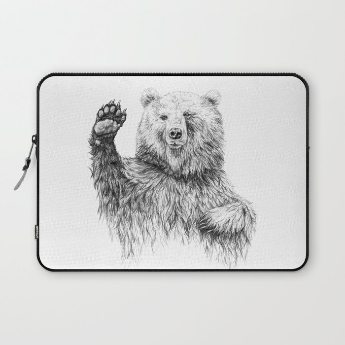 Waving Bear Laptop Sleeve