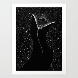 Star Collector (Black Version) Art Print