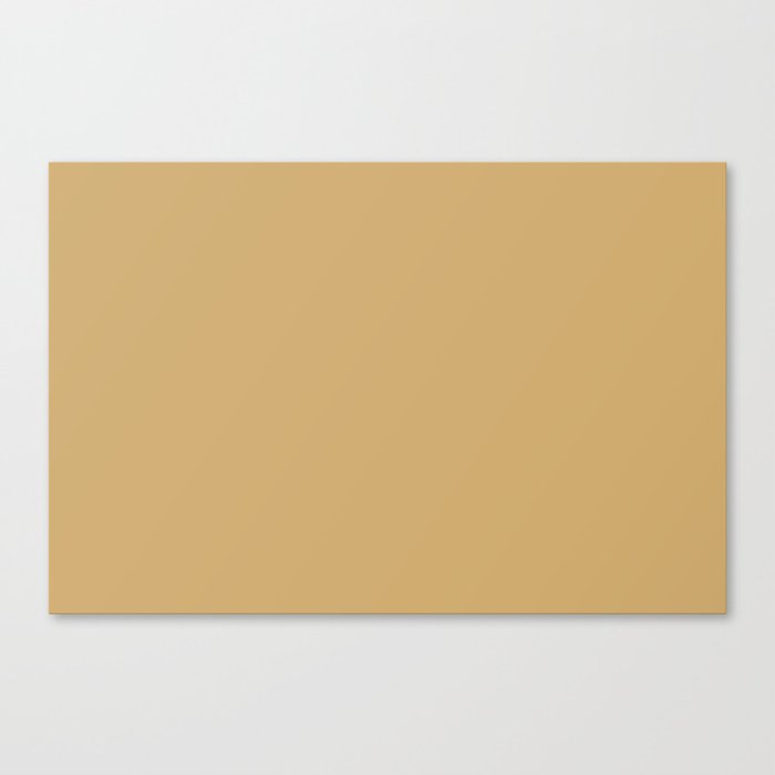Medium Golden Brown Solid Color Pairs PPG More Maple PPG1091-5 - All One Single Shade Hue Colour Canvas Print